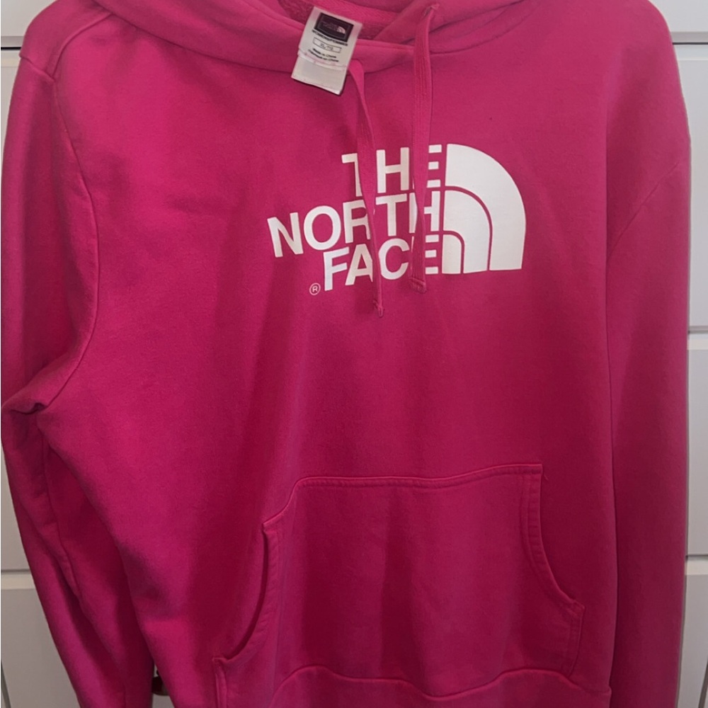 The North Face pink hoodie